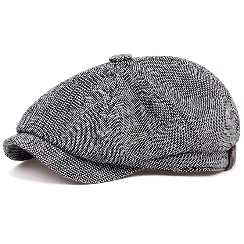 Peak Beret Hat Grey