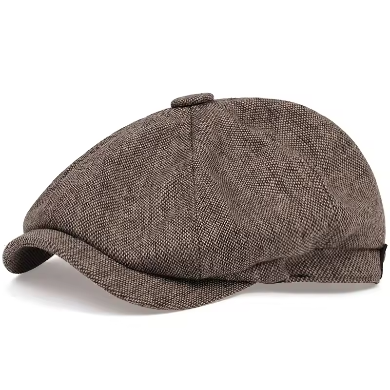 Peak Beret Hat Brown