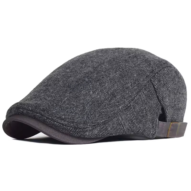 Line Beret Hat Grey